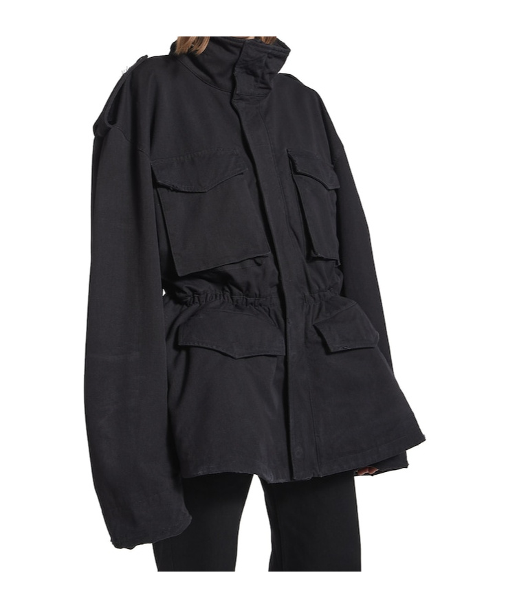 Balenciaga Women's Hourglass Parka In Black In Black