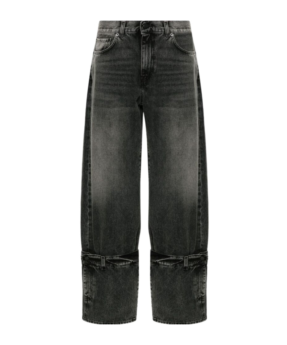Haikure Cuff-detail Jeans In Black