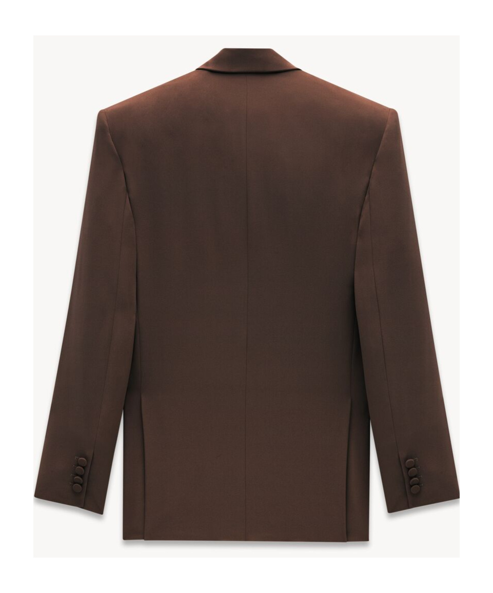 Saint Laurent Double-breasted Blazer In Black