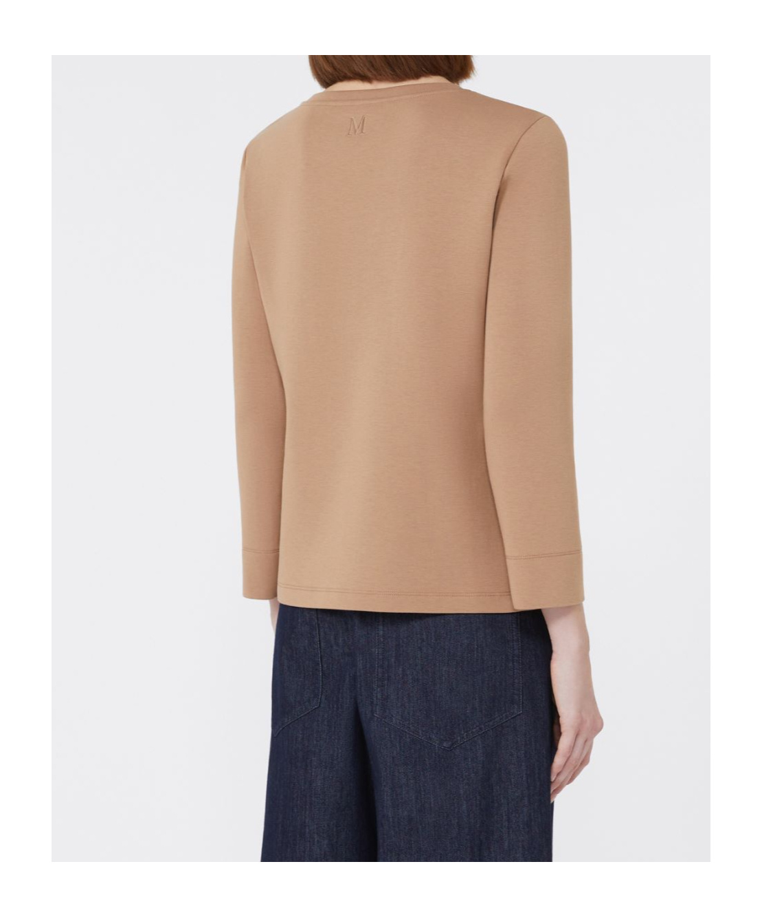 Max Mara Scuba Jersey T-shirt In Brown