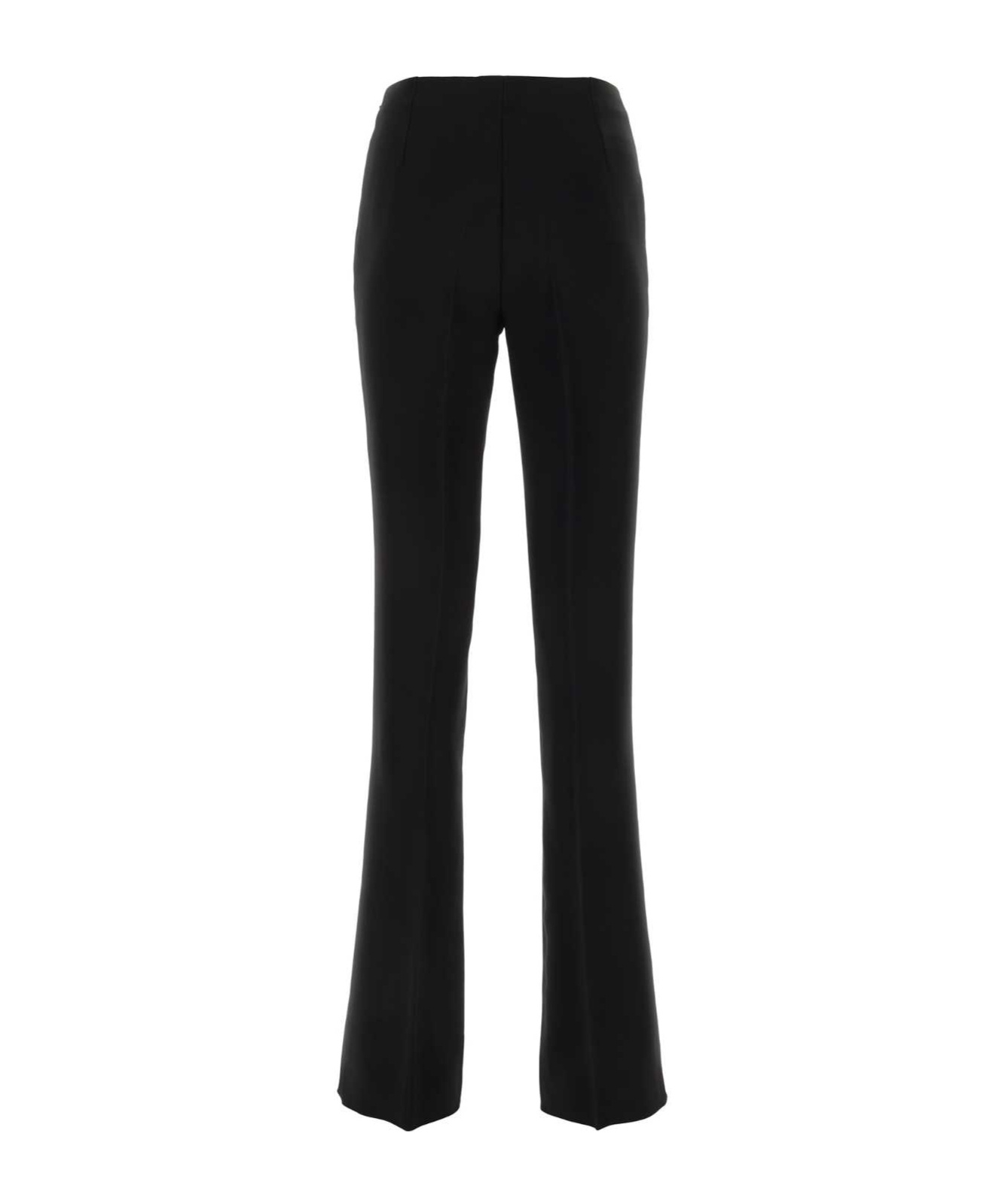 Ferragamo Black Viscose Blend Pant In Black