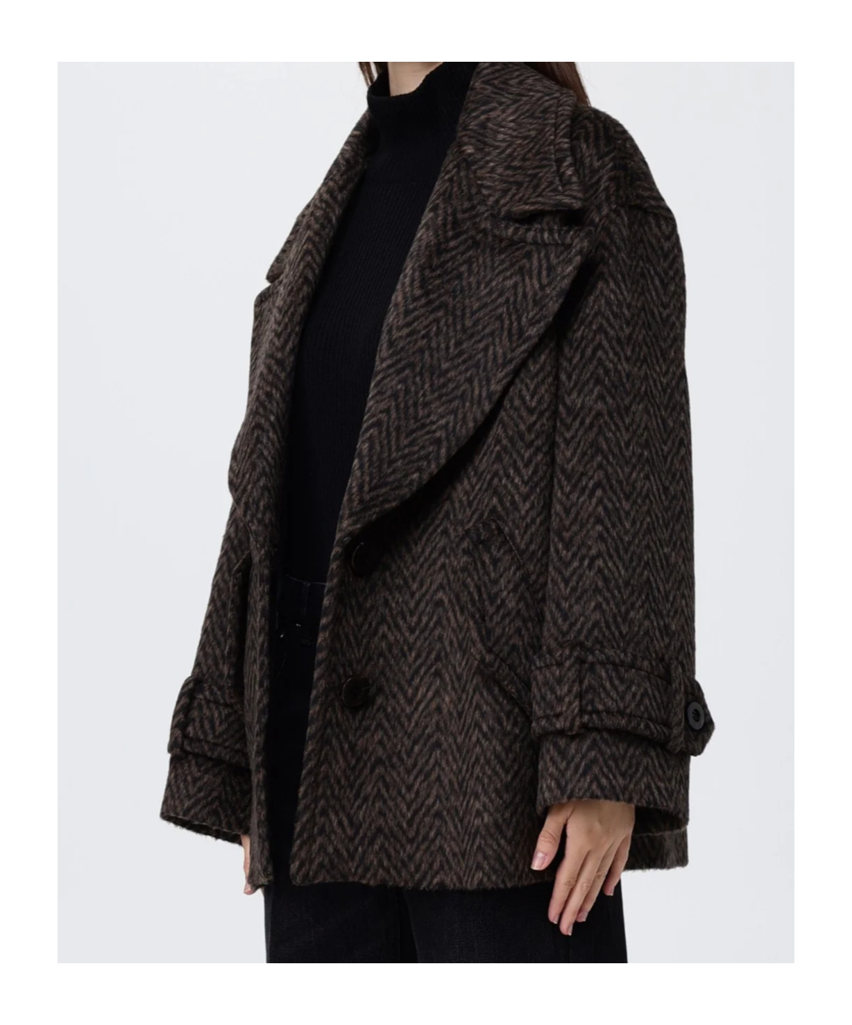 Dondup Coat In Black