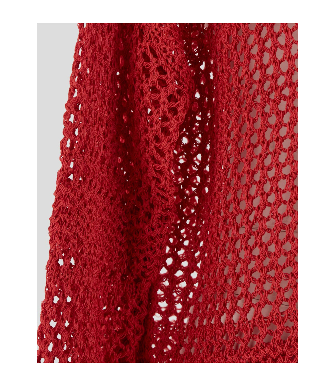 Laneus Openwork Cardigan With Fringe At The Hem