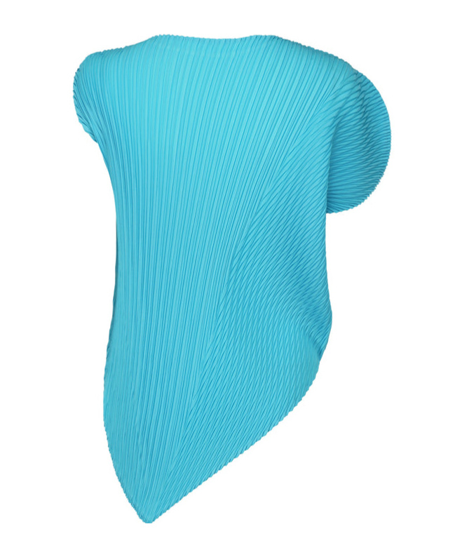 Issey Miyake Pleated T-shirt In Green