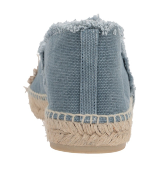Castaã±er Kampala Rough-edged Straw Shoes In Gray