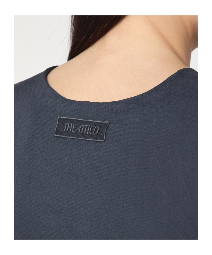 Shop Attico Silk Tank Top In Black