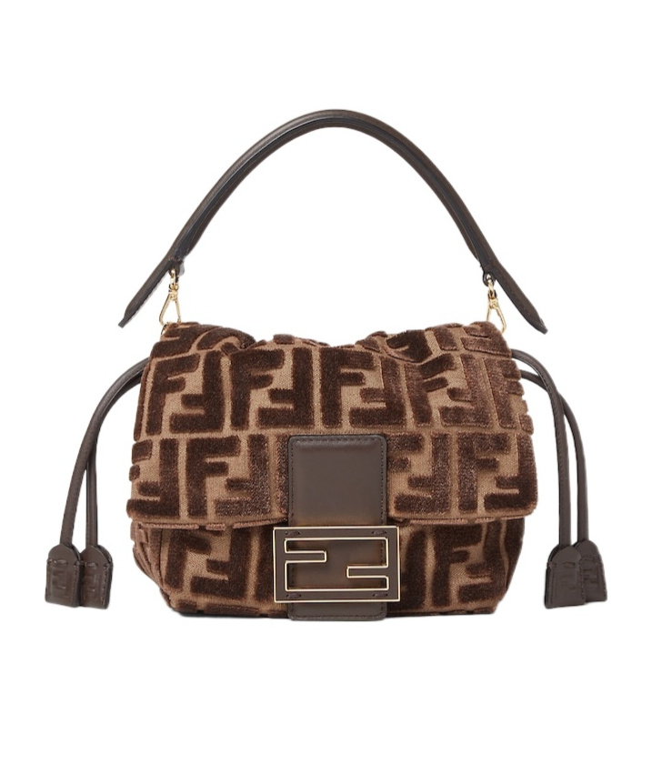 Fendi Tobacco Mamma Baguette Shoulder Bag In Brown