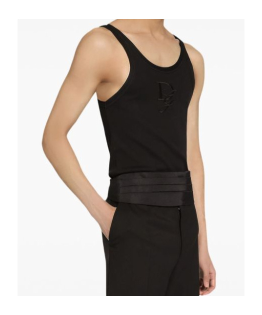 Dolce & Gabbana 'tank Top With Dg Embroidery In Black