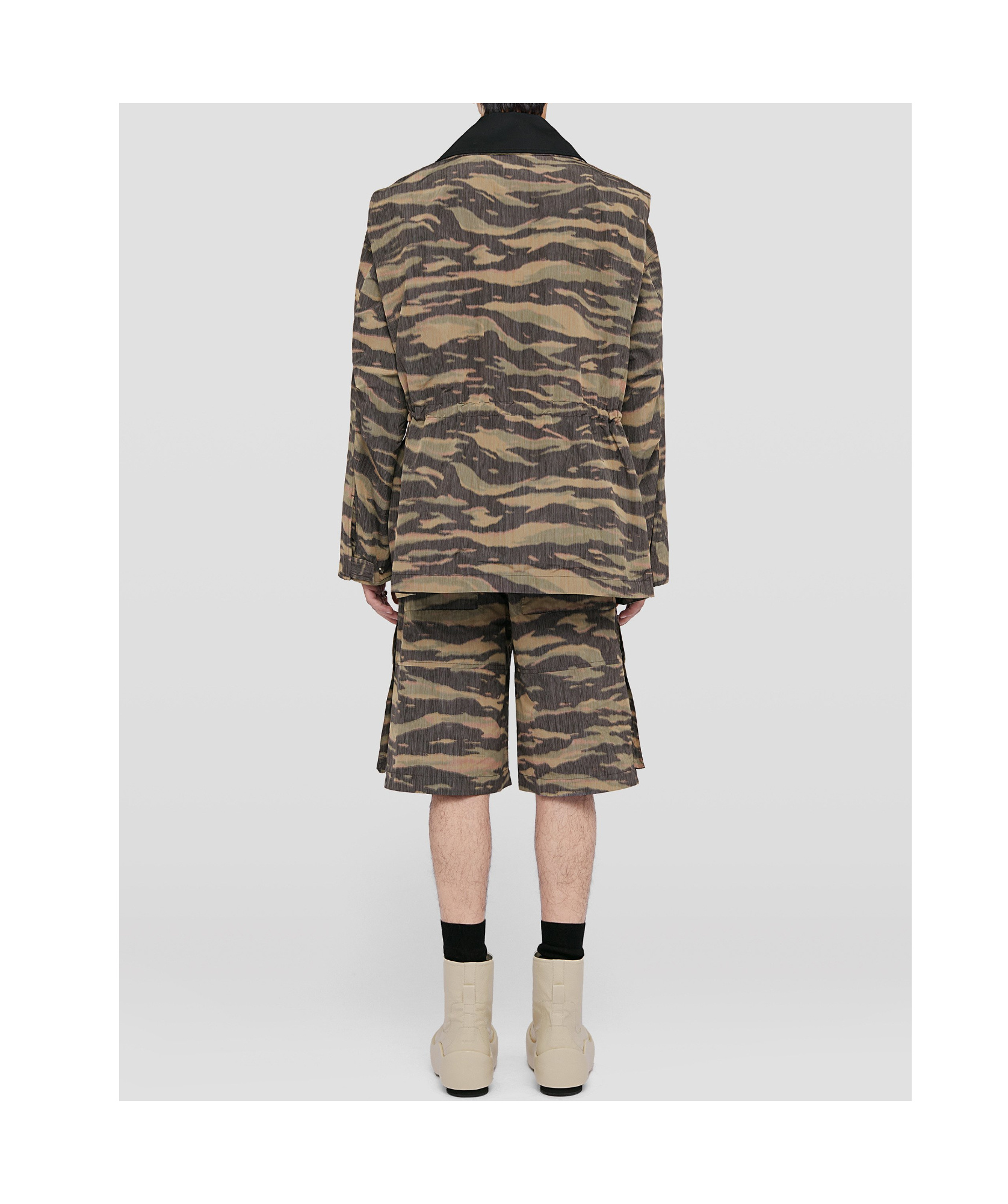 Jil Sander Camo Print Jacket In Black
