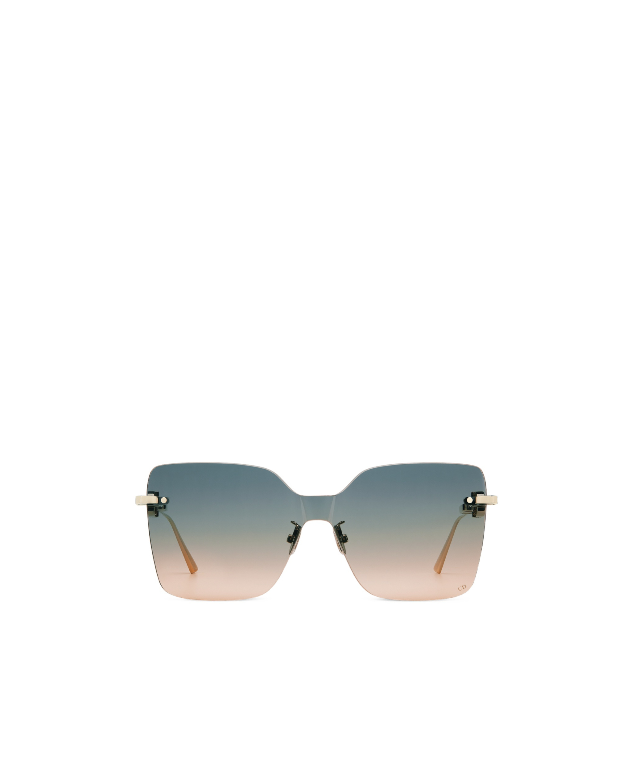 Dior Gradient Turquoise-to-amber Square Sunglasses In Gray