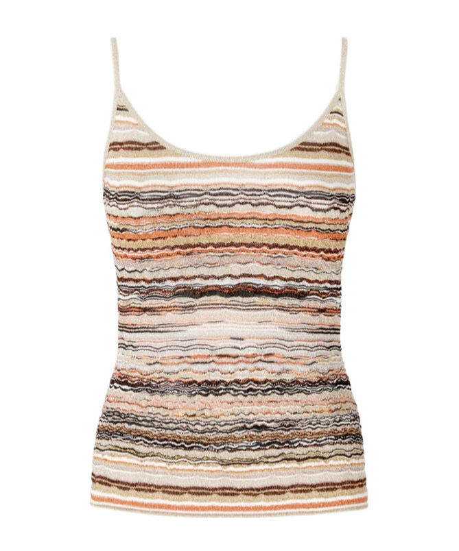 Missoni Wave Pattern Top Tops Multicolor In Nude