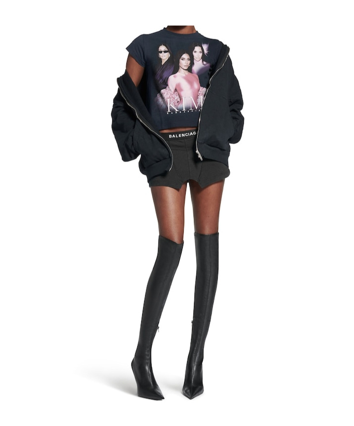 Balenciaga Kim K Cotton Blend T-shirt