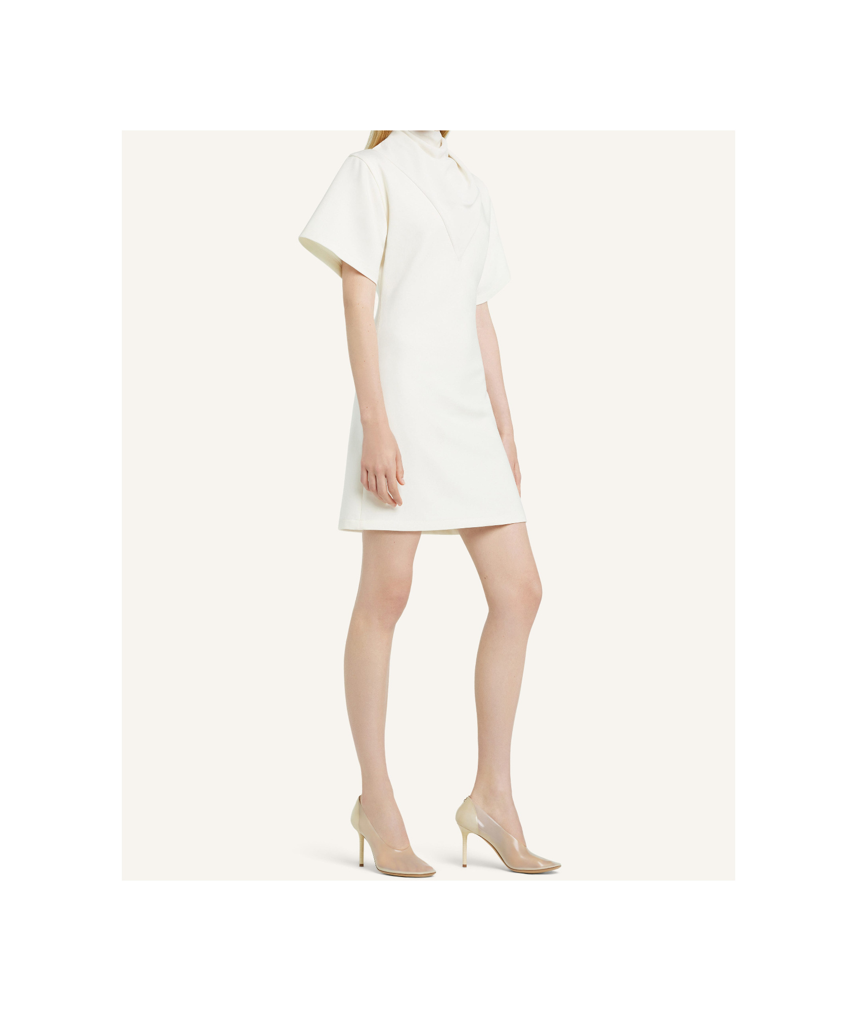 Shop Courrèges Scarf Dress In Traditional White
