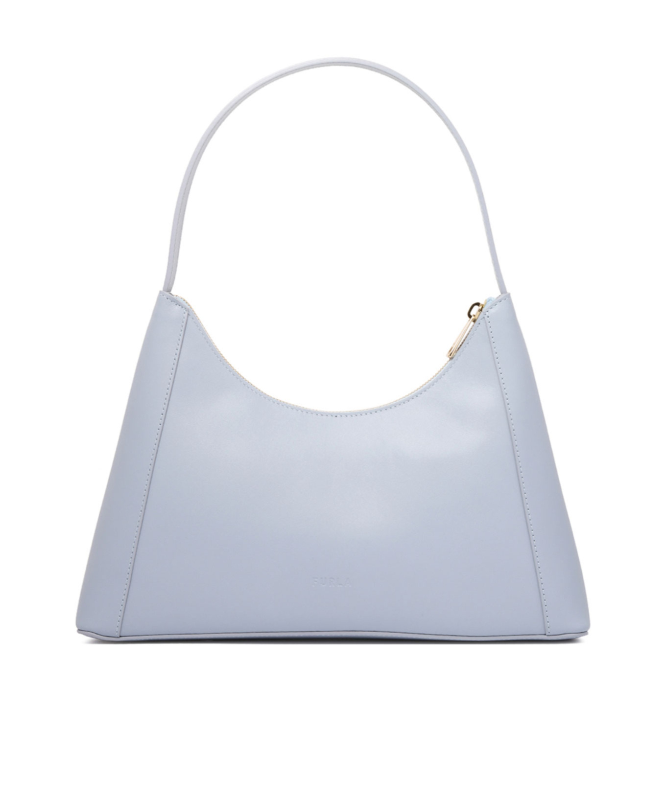Furla Zippered Shoulder Bag In White