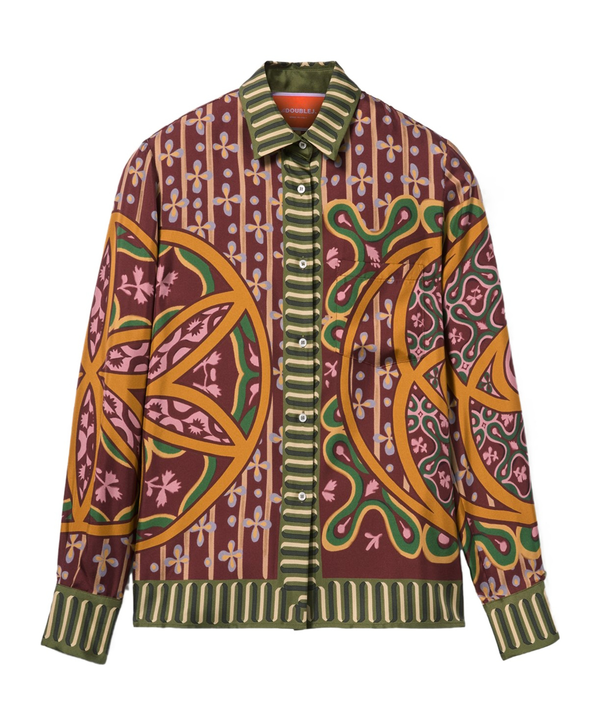 La Doublej Eclipse Placee Yellow In Silk Twill In Multicolor
