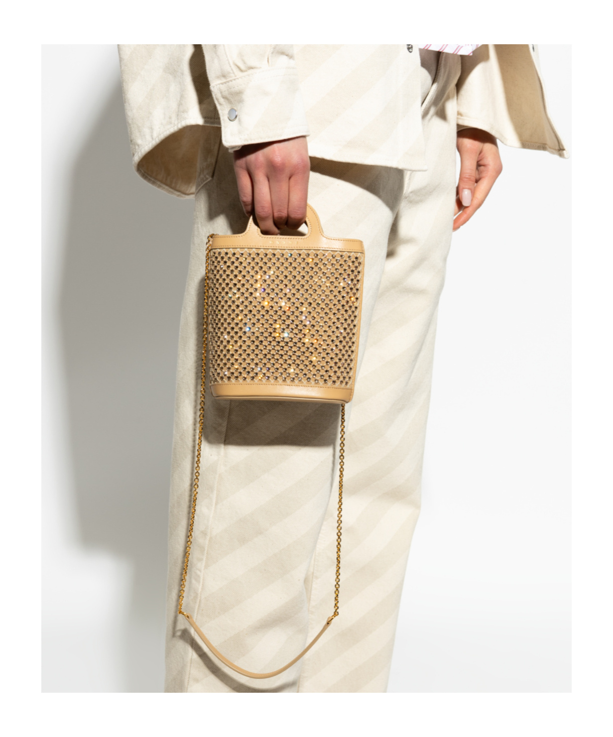 MARNI MARNI EMBELLISHED TOP HANDLE BAG