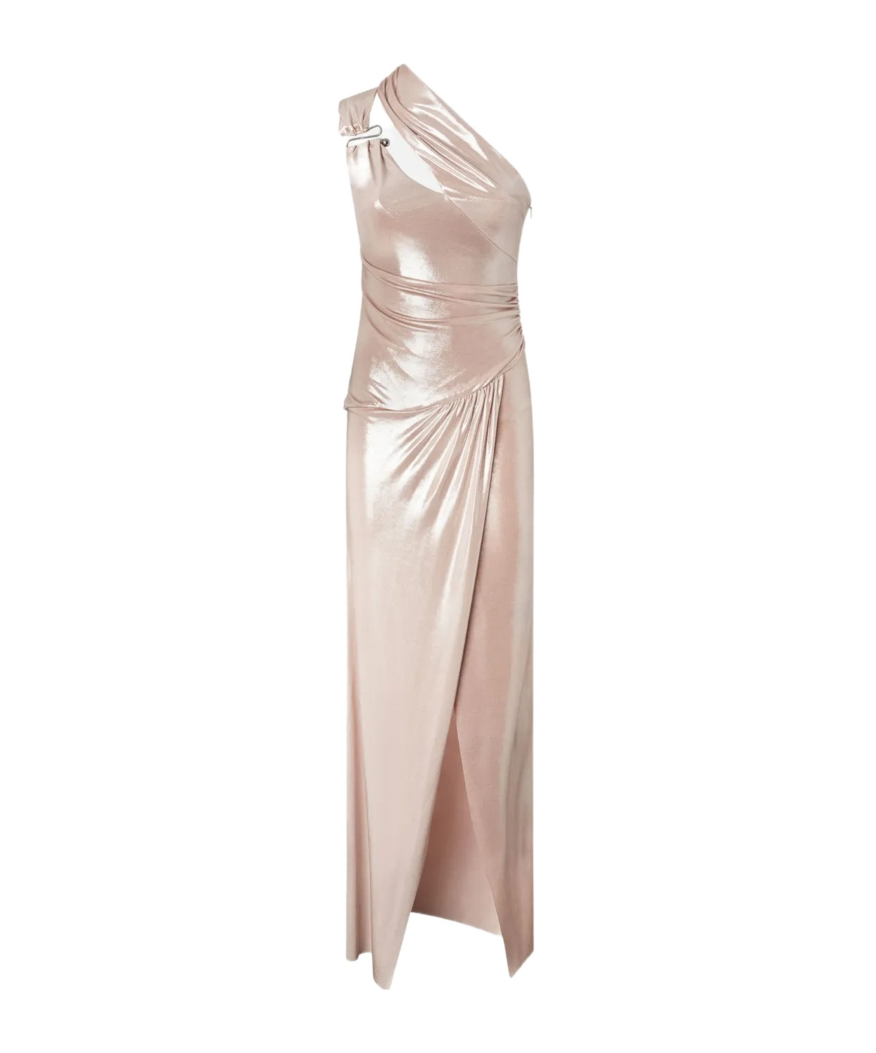 Pinko One-shoulder Maxi Dress In Nude