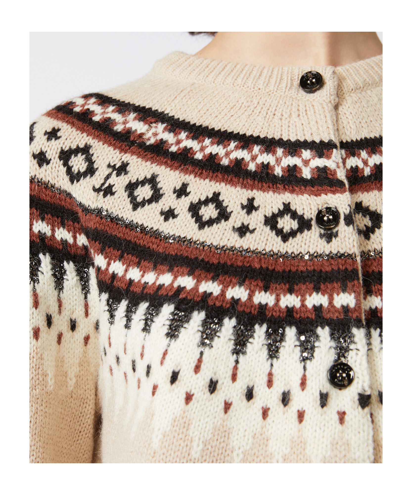 Weekend Max Mara Crew Neck Long Sleeve Sweater In Neutral