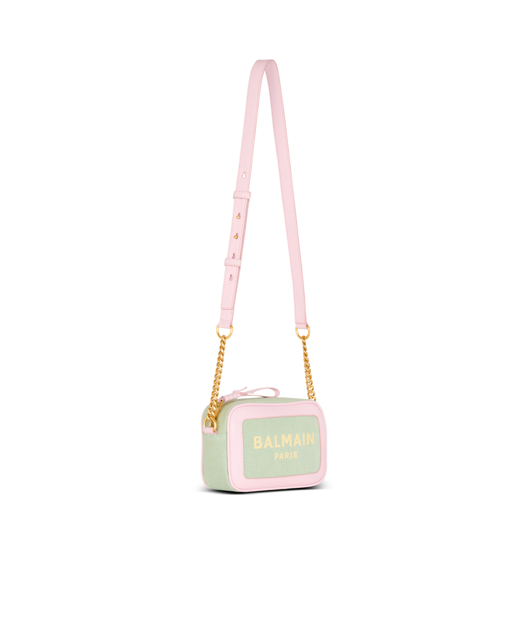 Balmain B-army Canvas Camera Bag In Pink