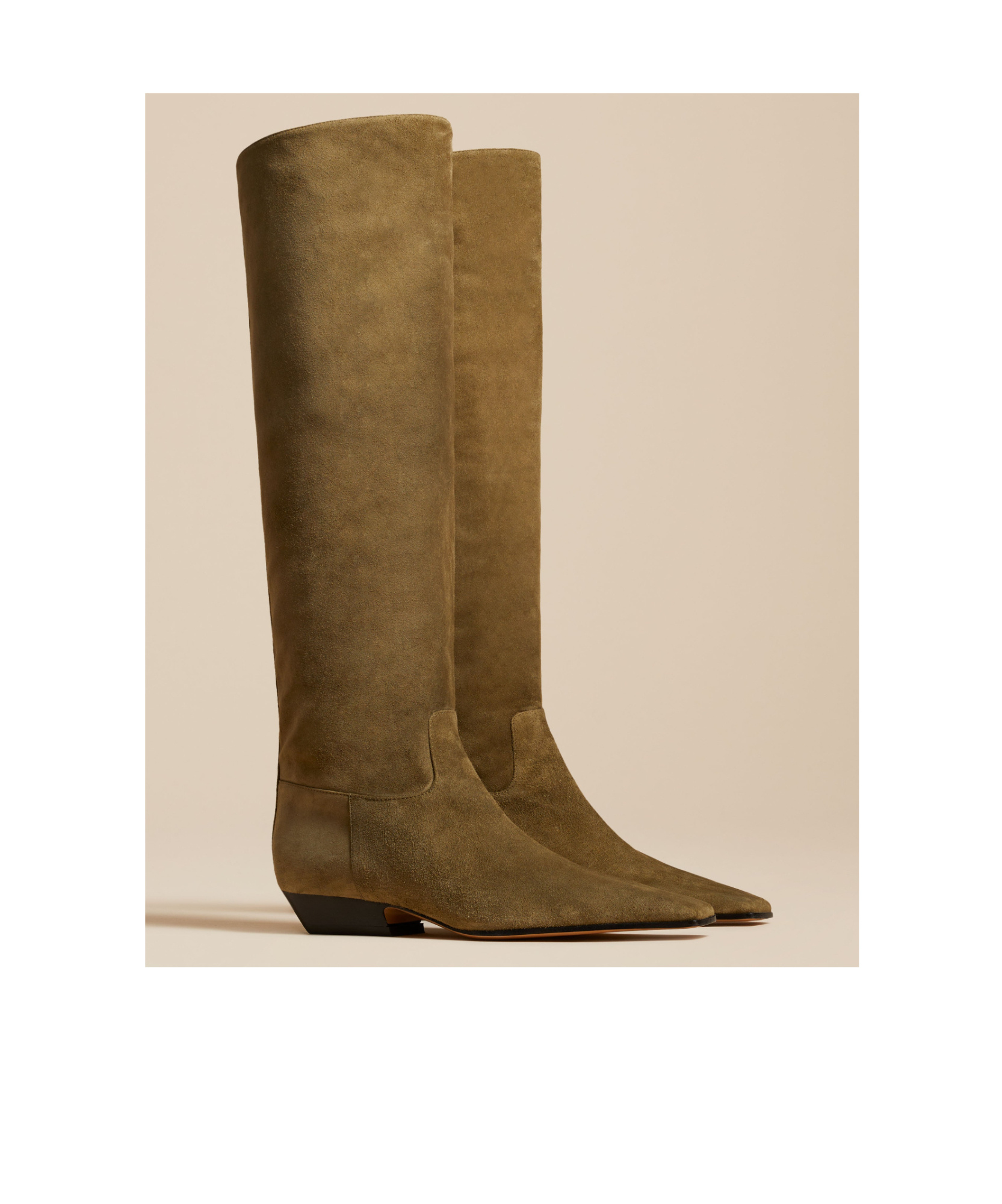 Khaite The Marfa 35mm Knee-high Boots In Brown