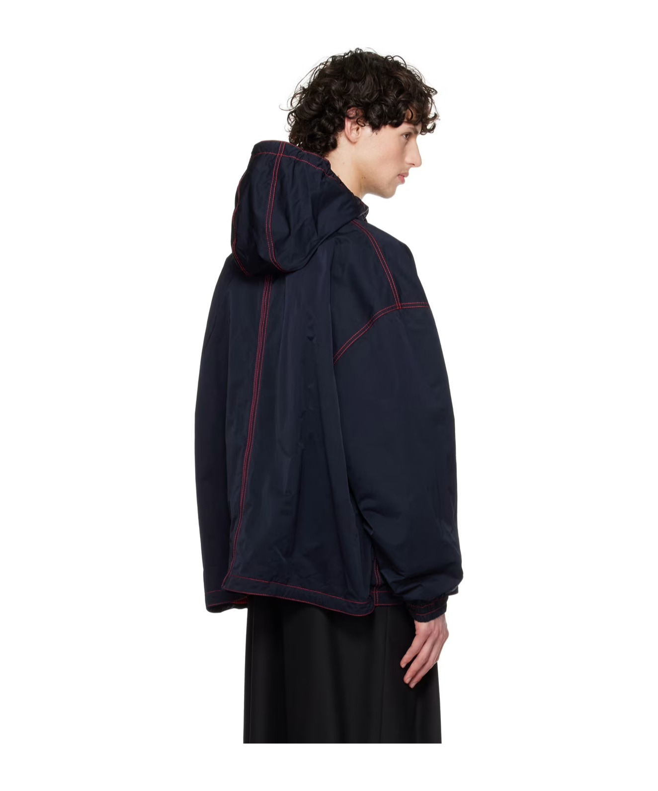 Bottega Veneta Drawstring Hood Casual Jacket In Black