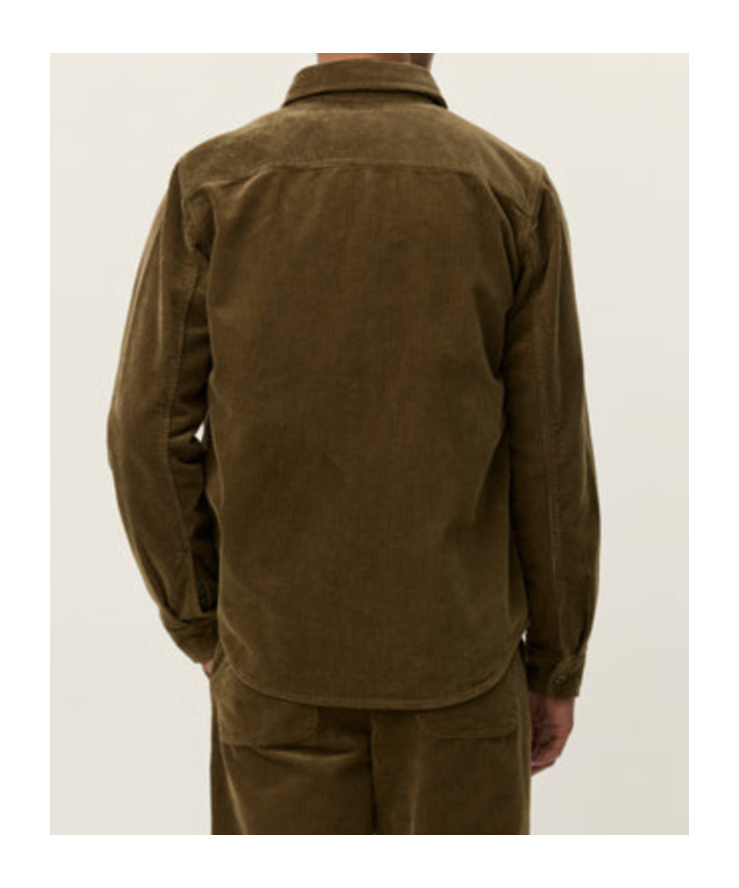 Les Deux Kody Corduroy Overshirt In Green