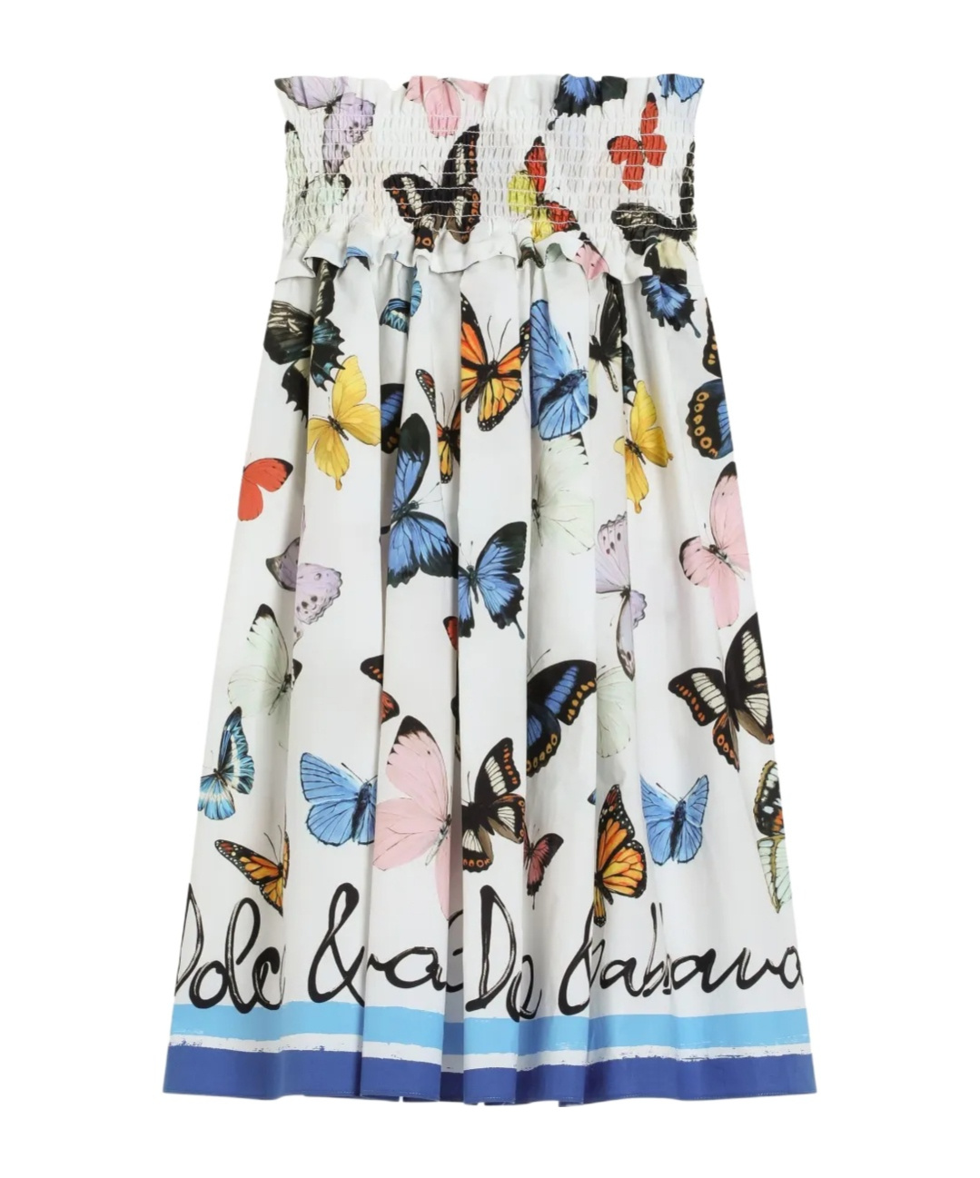 Dolce & Gabbana Graphic-print Midi Skirt In White