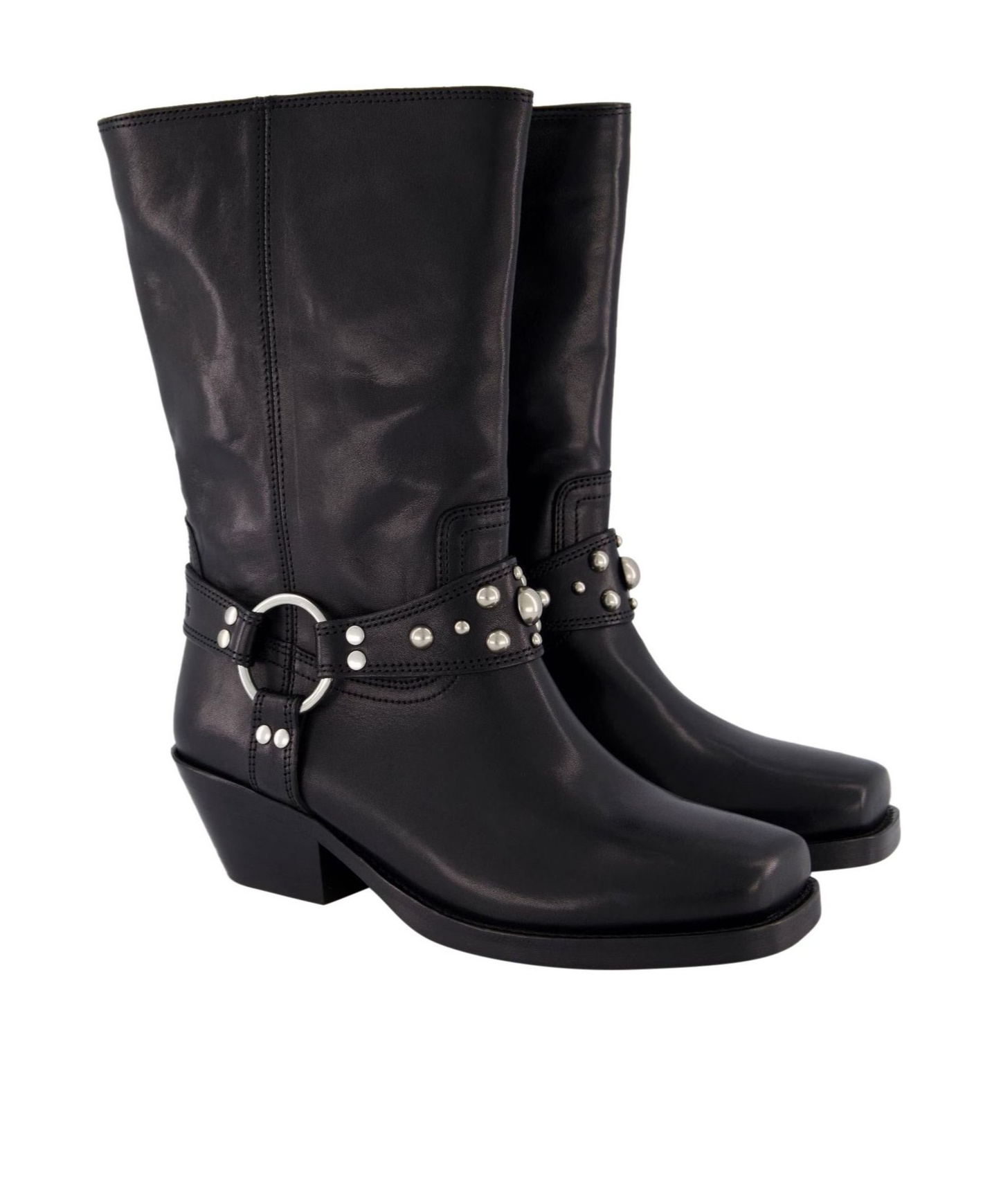 Isabel Marant Antya Leather Cowboy Boots In Black