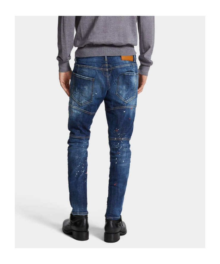 Dsquared2 Dsquared Men Slim Jeans With A Lived-in Effect In Blue