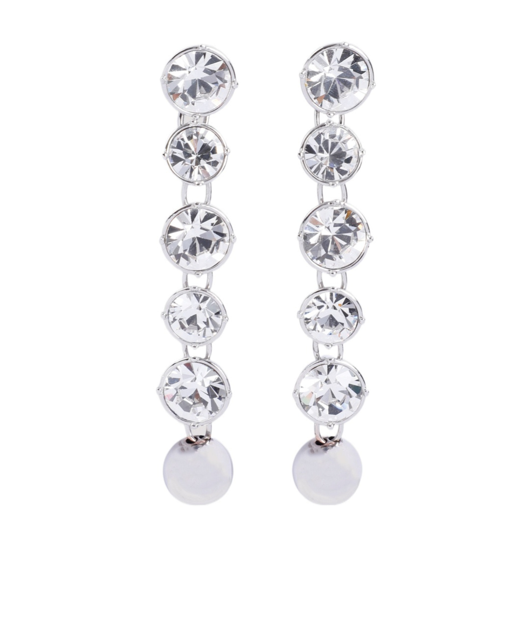 Jean Paul Gaultier Crystal-embellished Drop Earrings In White