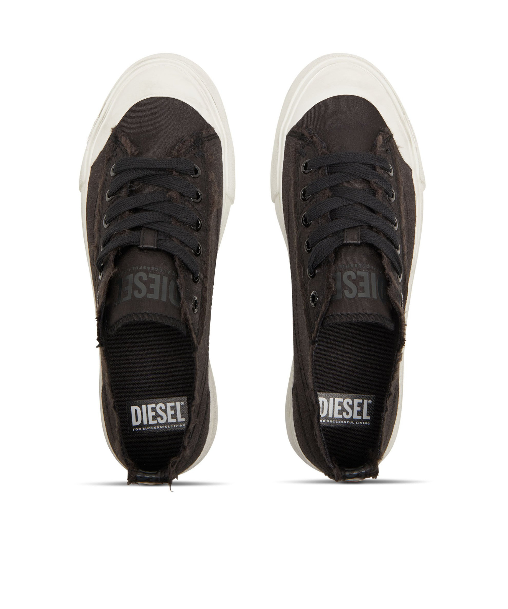 Diesel S-athos Distressed Sneakers In Black