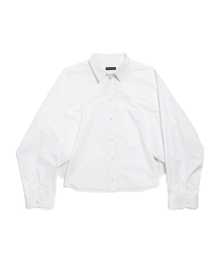 Balenciaga Semi Fitted Button-down Shirt In White
