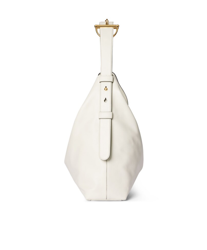 Gucci Beatrix Large Leather Shoulder Bag In White
