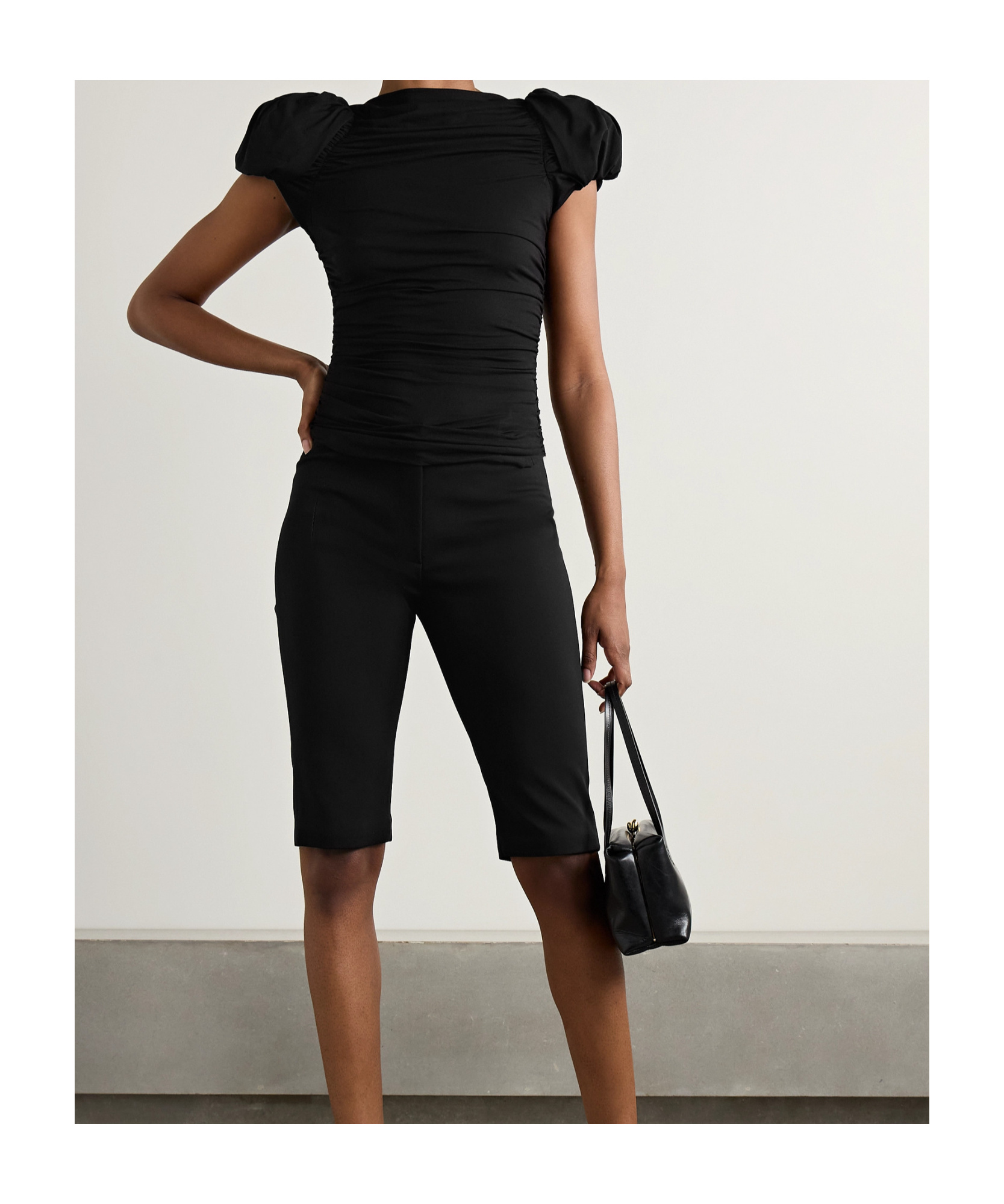Shop Magda Butrym Ruched Puff-sleeve Blouse