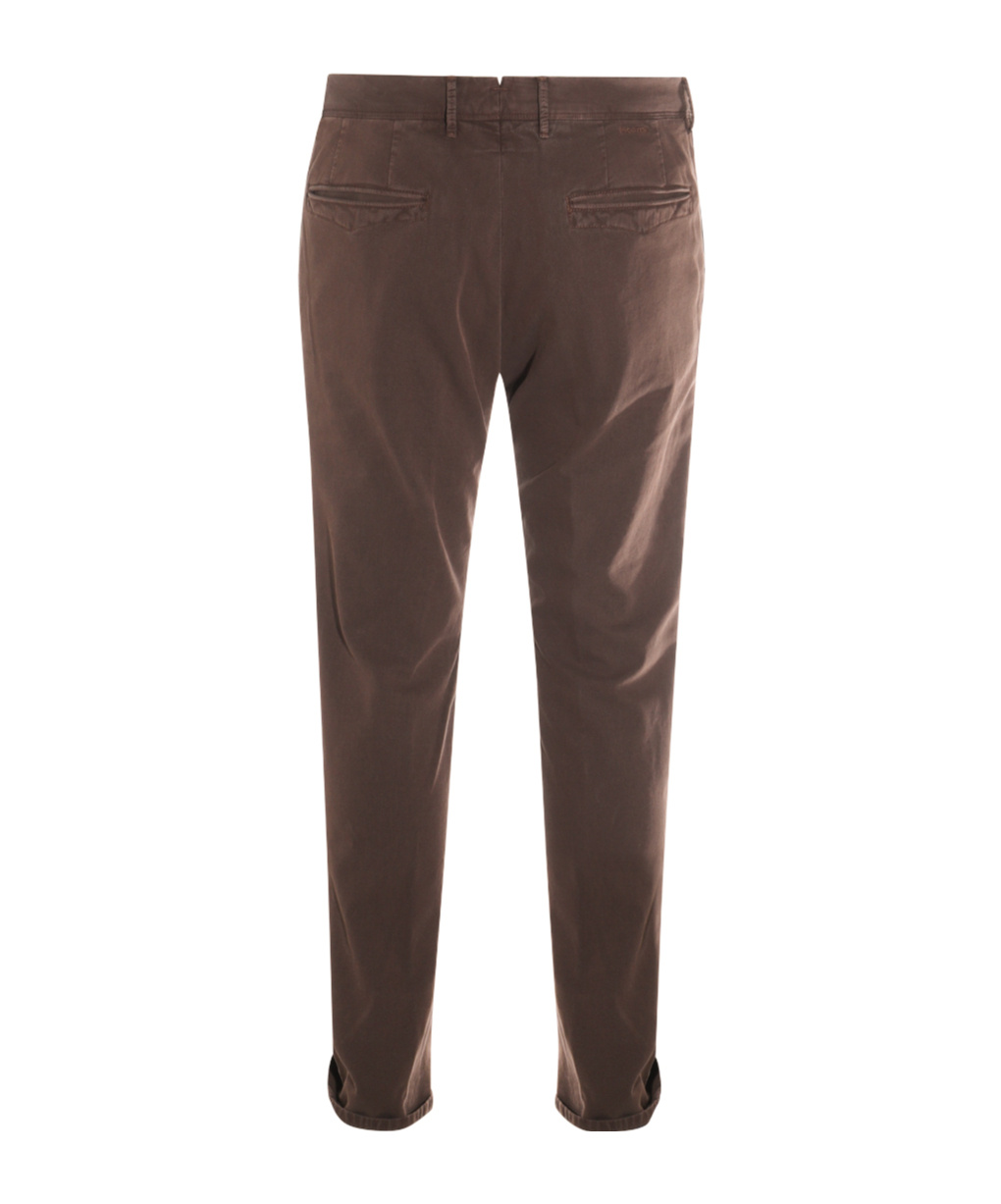 Incotex Slim Fit Trousers In Organic Stretch Tricocell In Brown