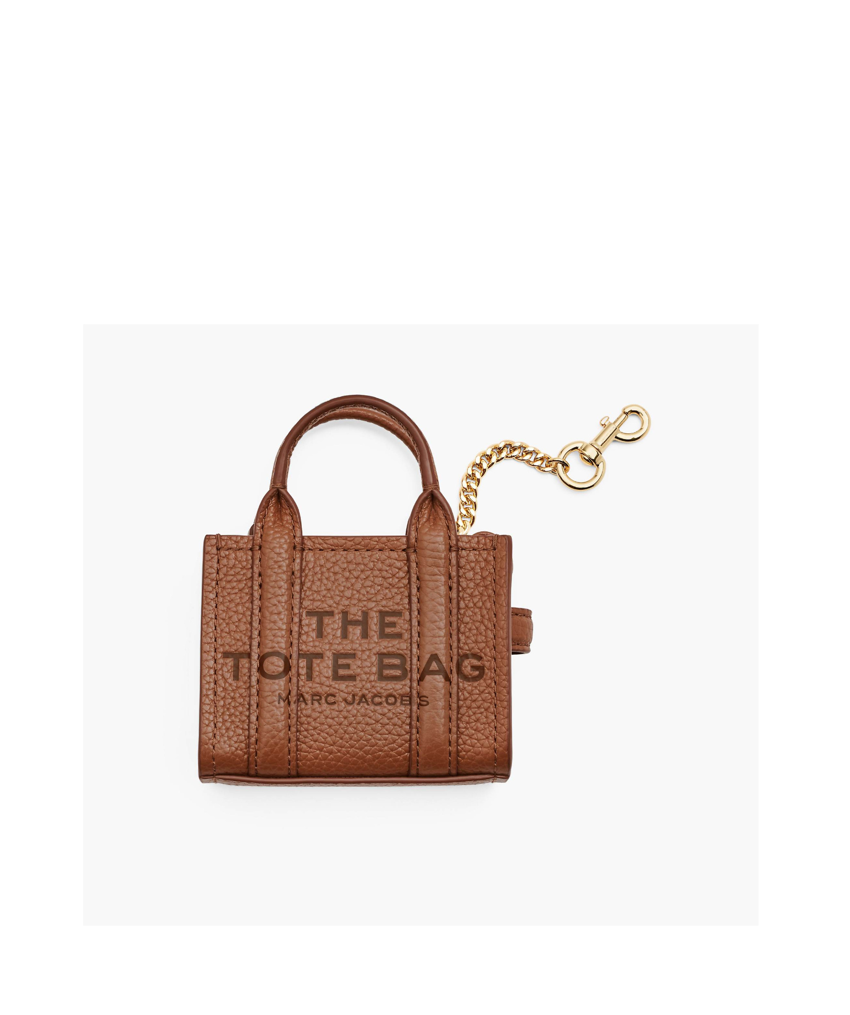 Marc Jacobs Logo Keychain In Brown