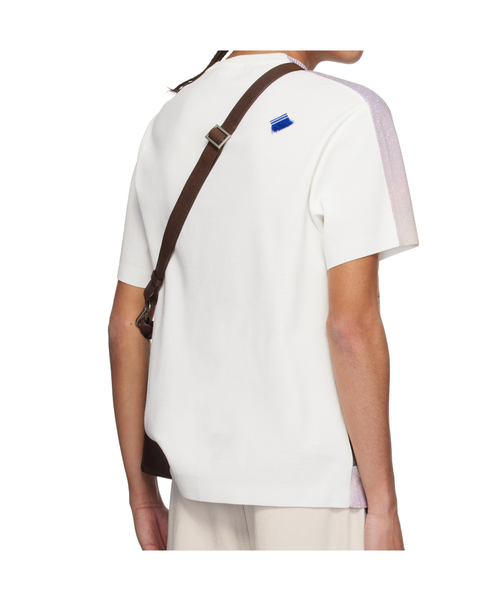 Ader Error Round Neck Short Sleeve T-shirt In Nude