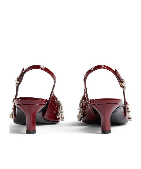 Gucci Crystal Chain High Heels In Multicolor