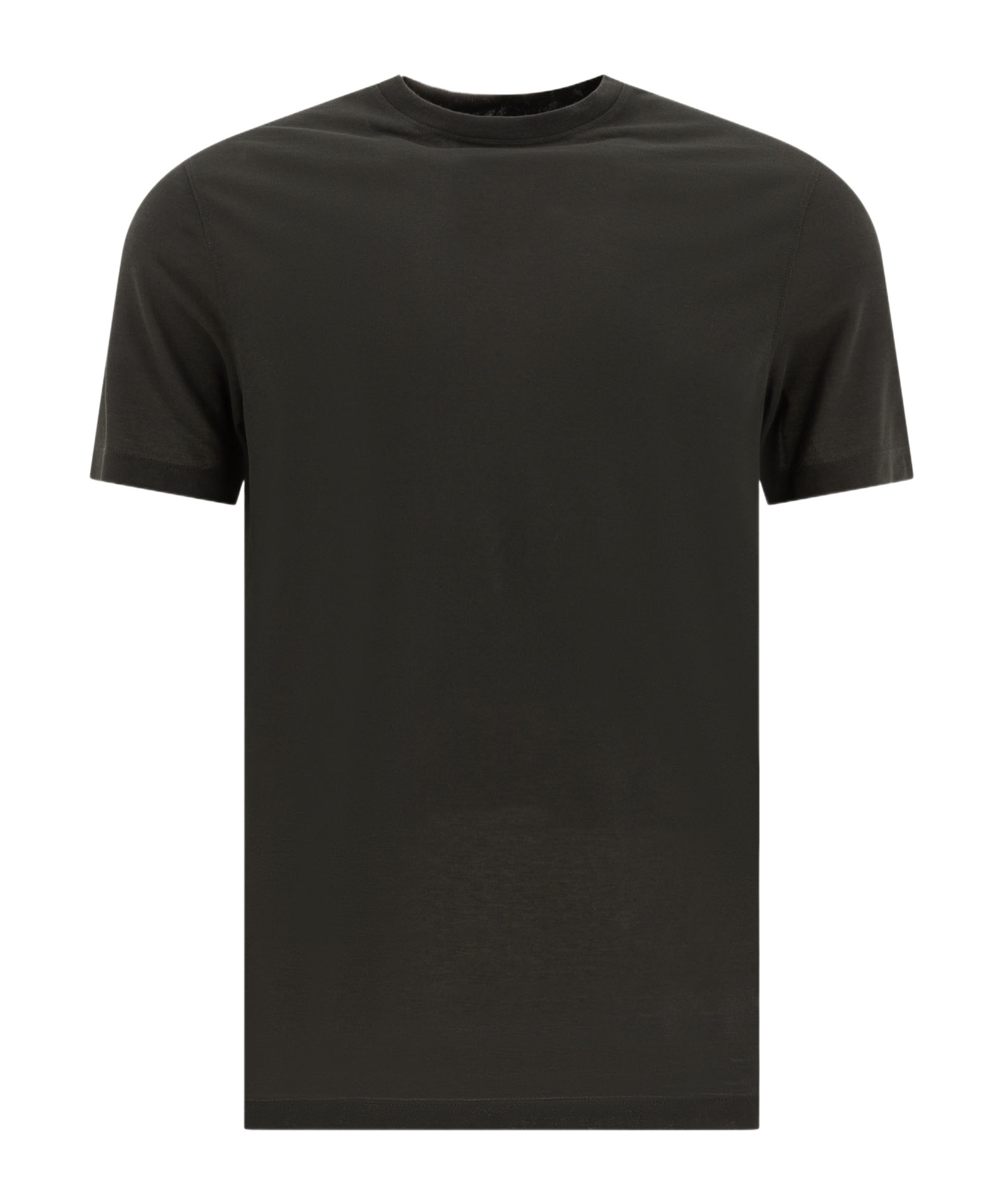 Zanone Crew Neck T-shirts Short Sleeves In Black