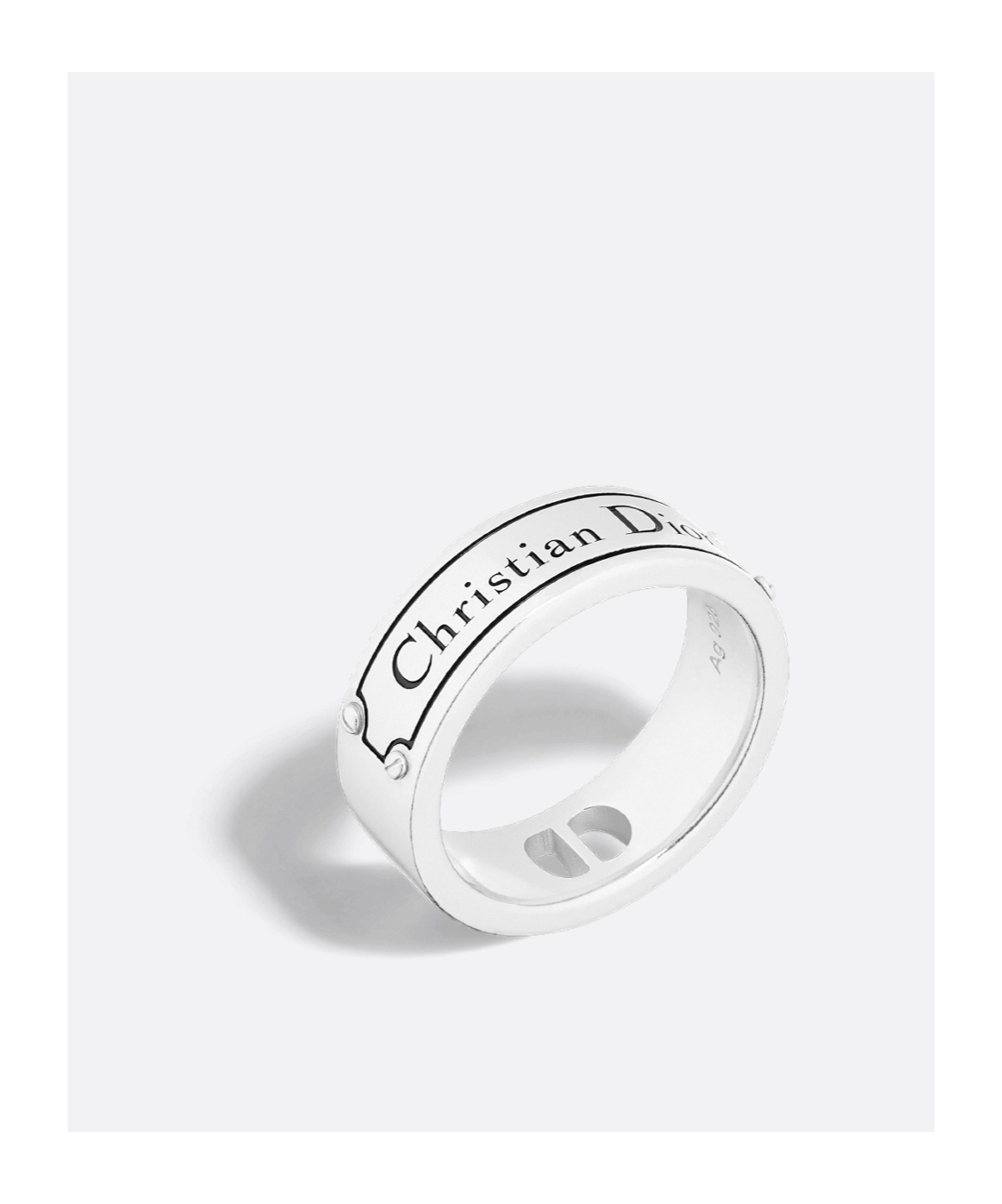 Dior Logo Ring In White