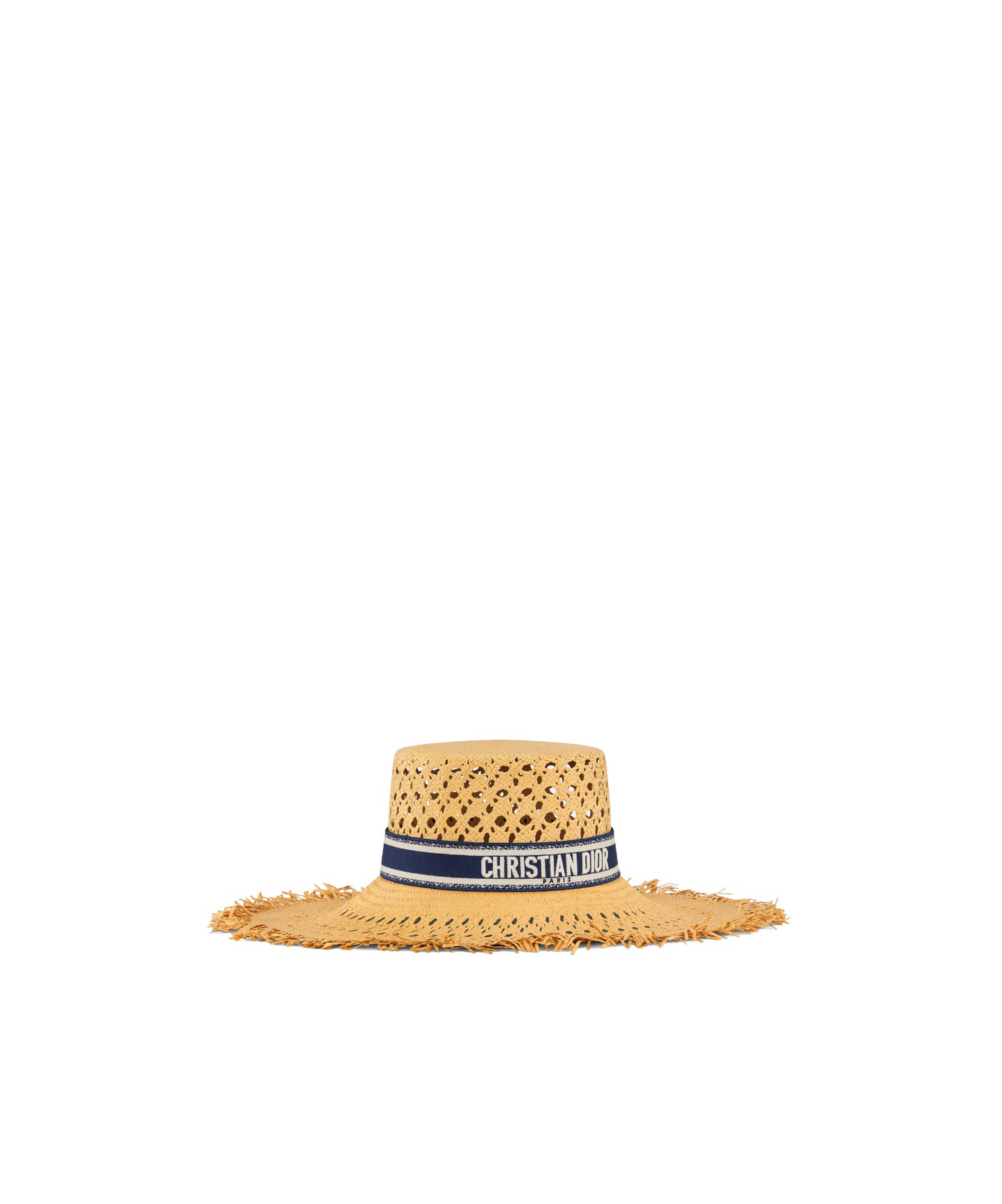 Dior Iviera Naughtily-d Narrow-rimmed Hat In Nude
