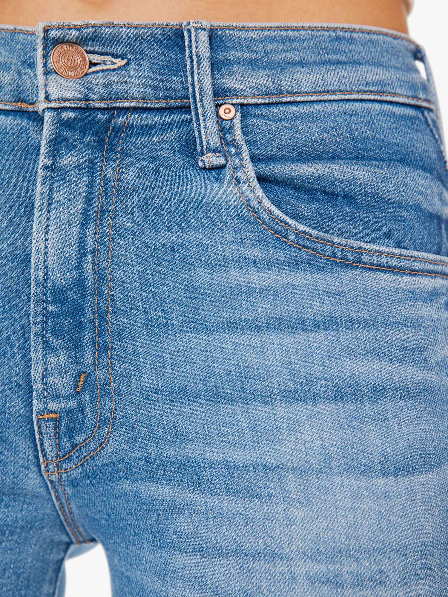 Mother The Insider Cropped Jeans In Blue