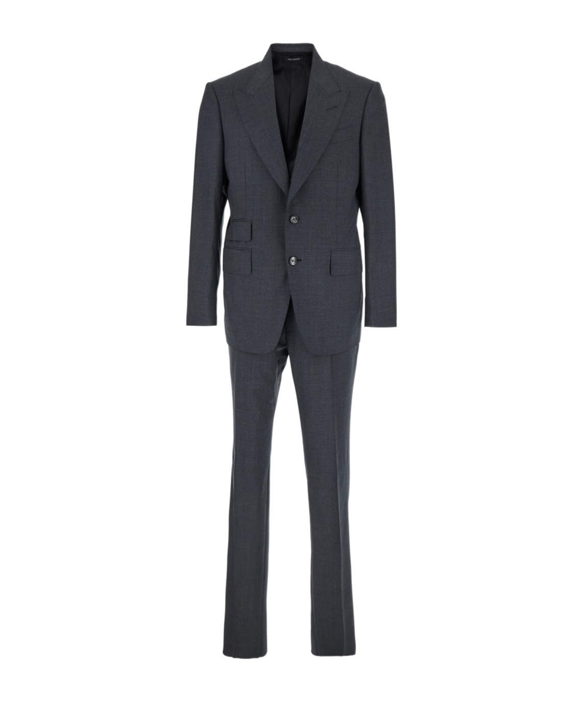 Tom Ford Grey Double-breasted Suit With Peak Revers In Wool Man