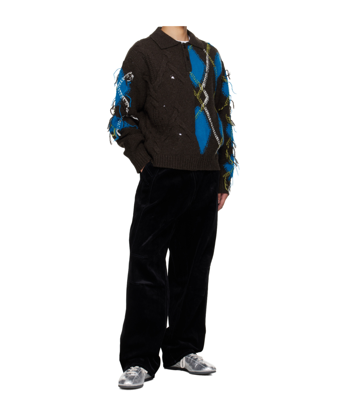 Andersson Bell Argyle Fisherman Sweater In Multi