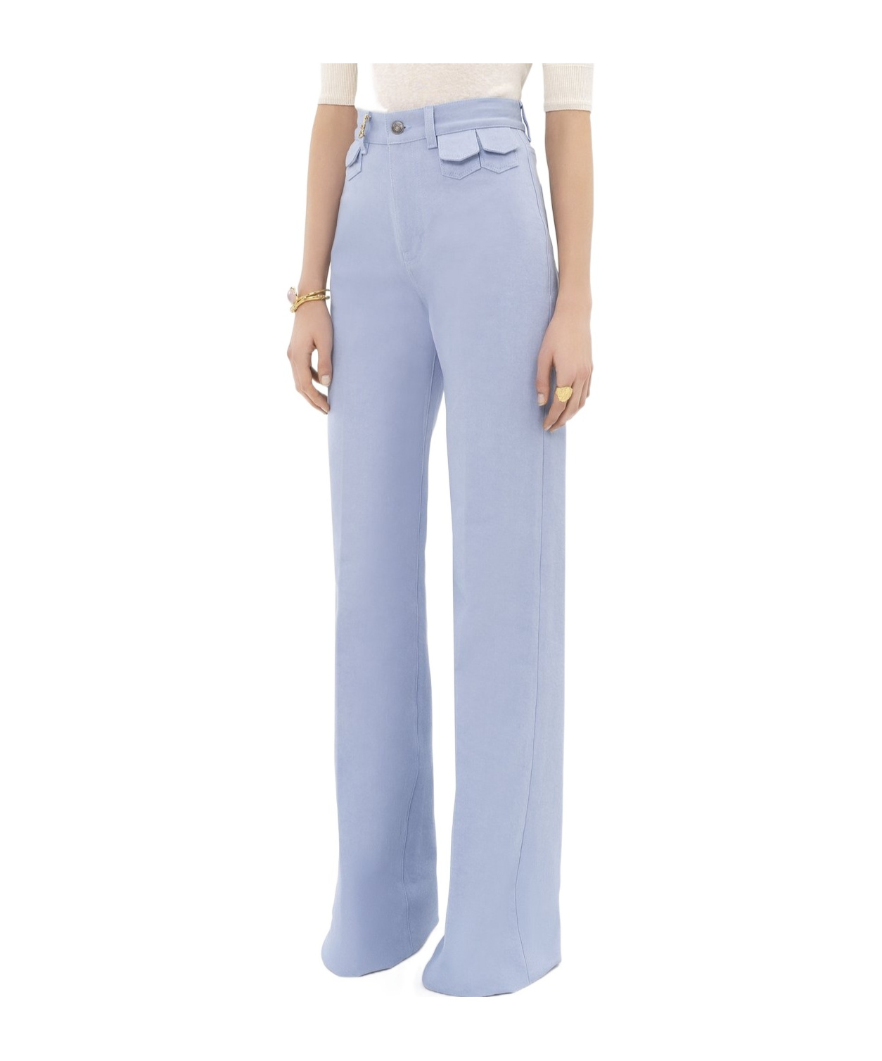 Shop Chloé High-rise Flared Jeans In Blue