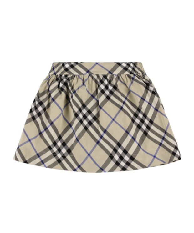 Burberry Check Printed Cotton Skirt