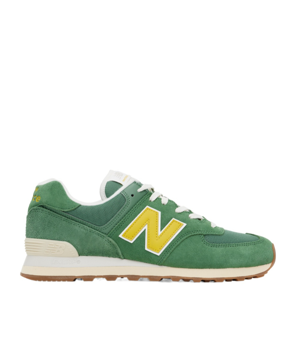 New Balance Round-head Sneakers In Green