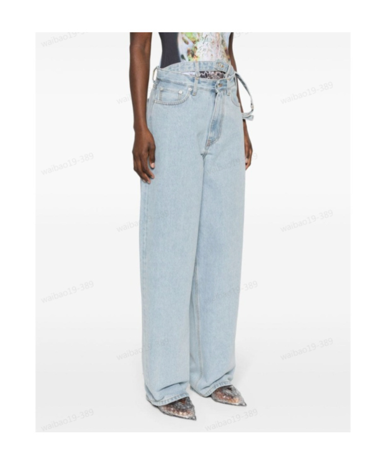Y/project Belt-loop Jeans In Blue