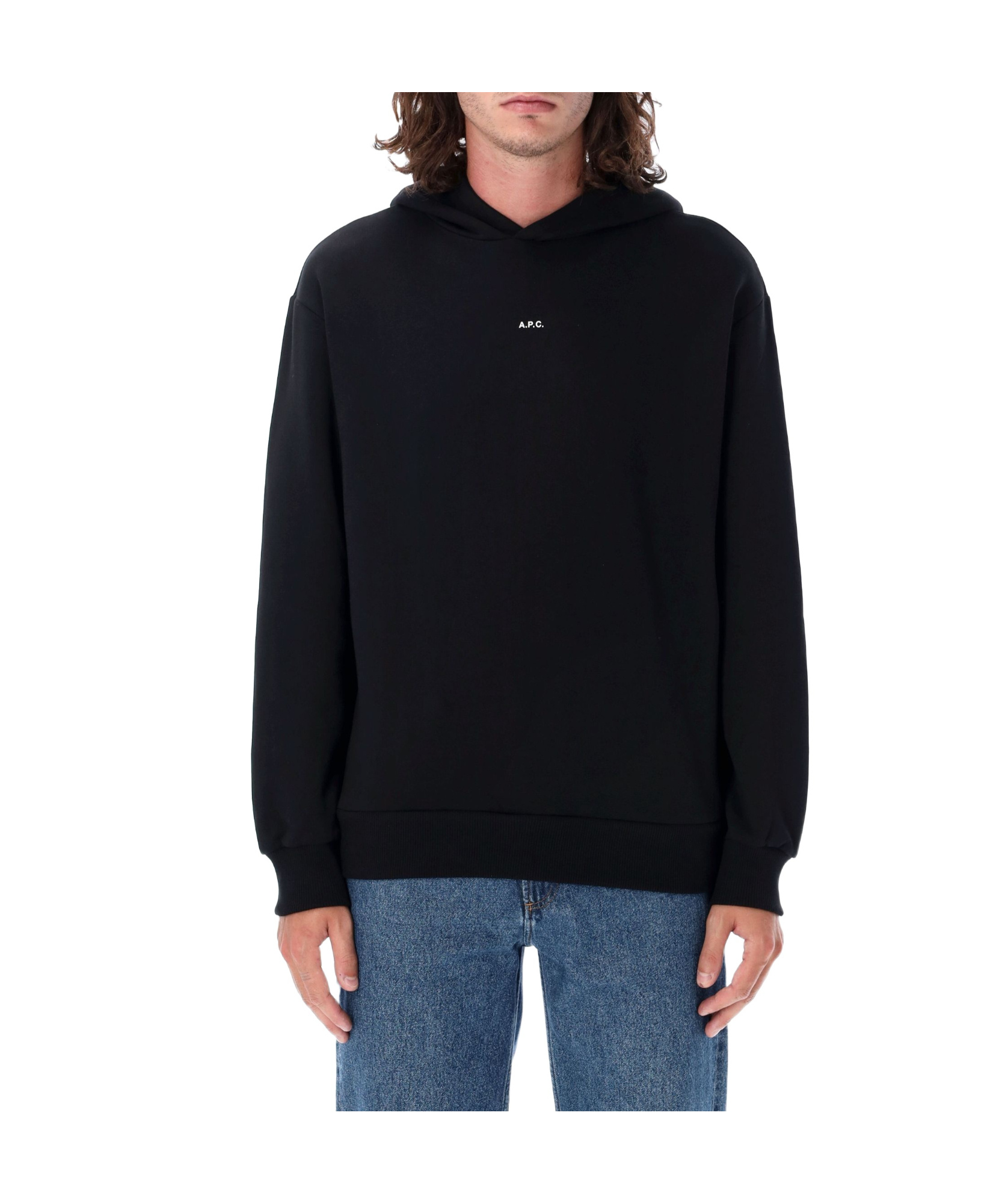 Apc A.p.c. Sweatshirt With Micro Logo In Black