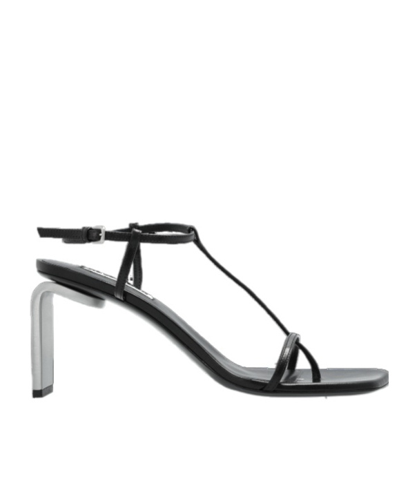 Shop Jil Sander 80mm Leather Sandals In Black